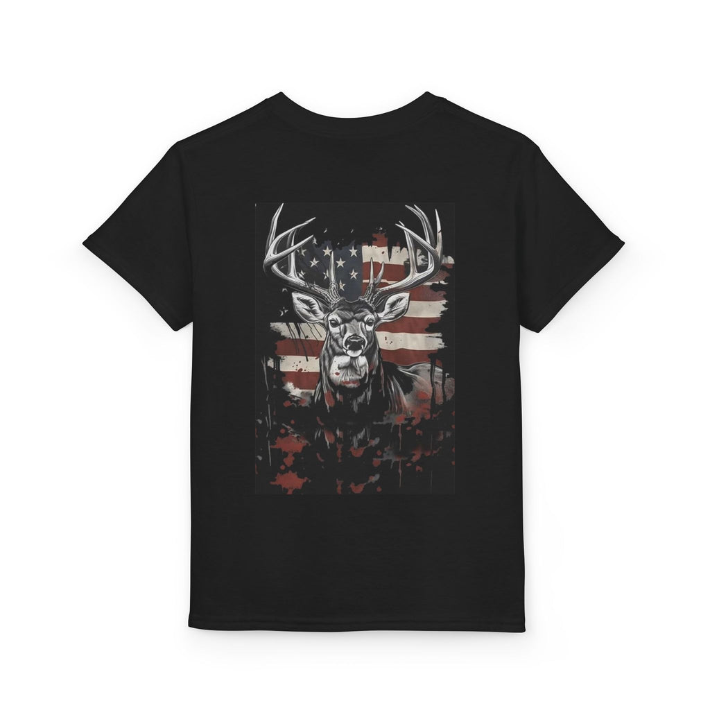 Youth T-Shirt — Patriotic Deer Buck Graphic Tee