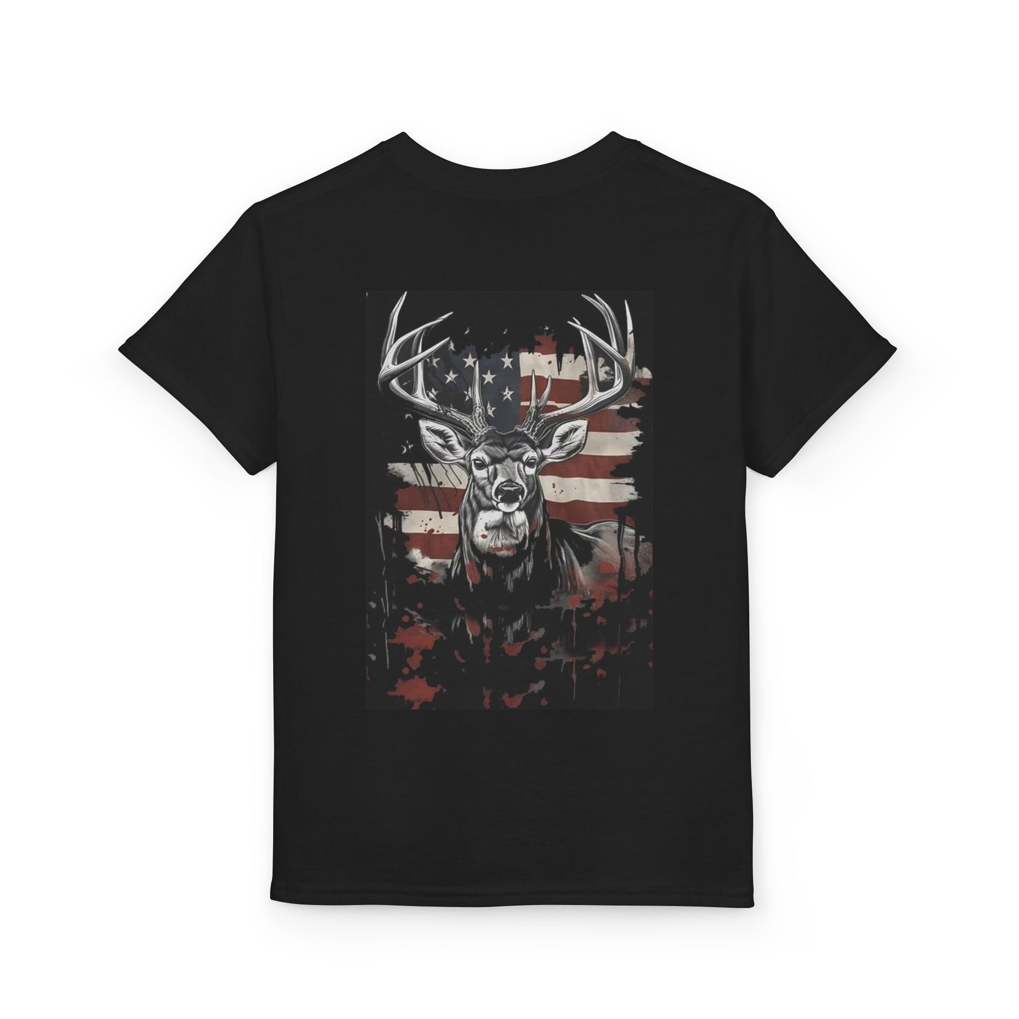 Youth T-Shirt — Patriotic Deer Buck Graphic Tee