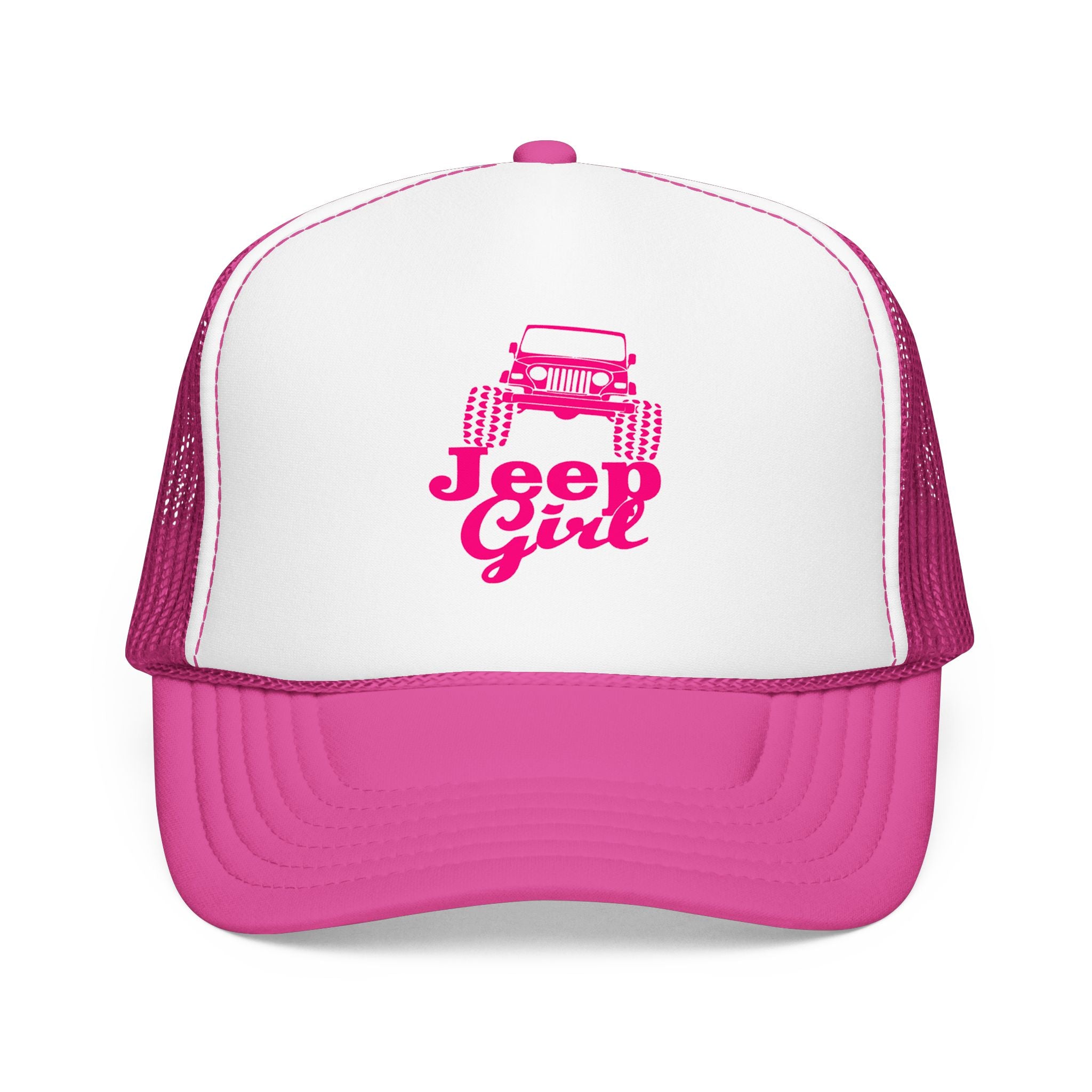 Jeep Girl Trucker Hat — Pink Off-Road Foam Cap