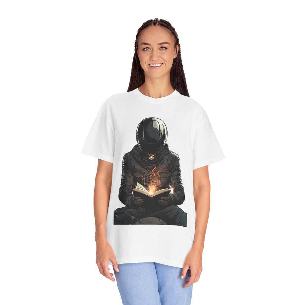 Astronaut Reading T-Shirt — Cosmic Book Lover Tee