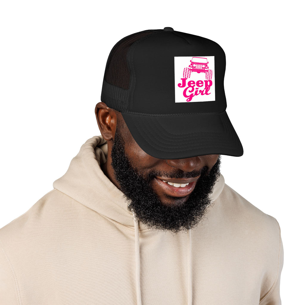 Jeep Girl Trucker Hat — Pink Off-Road Foam Cap