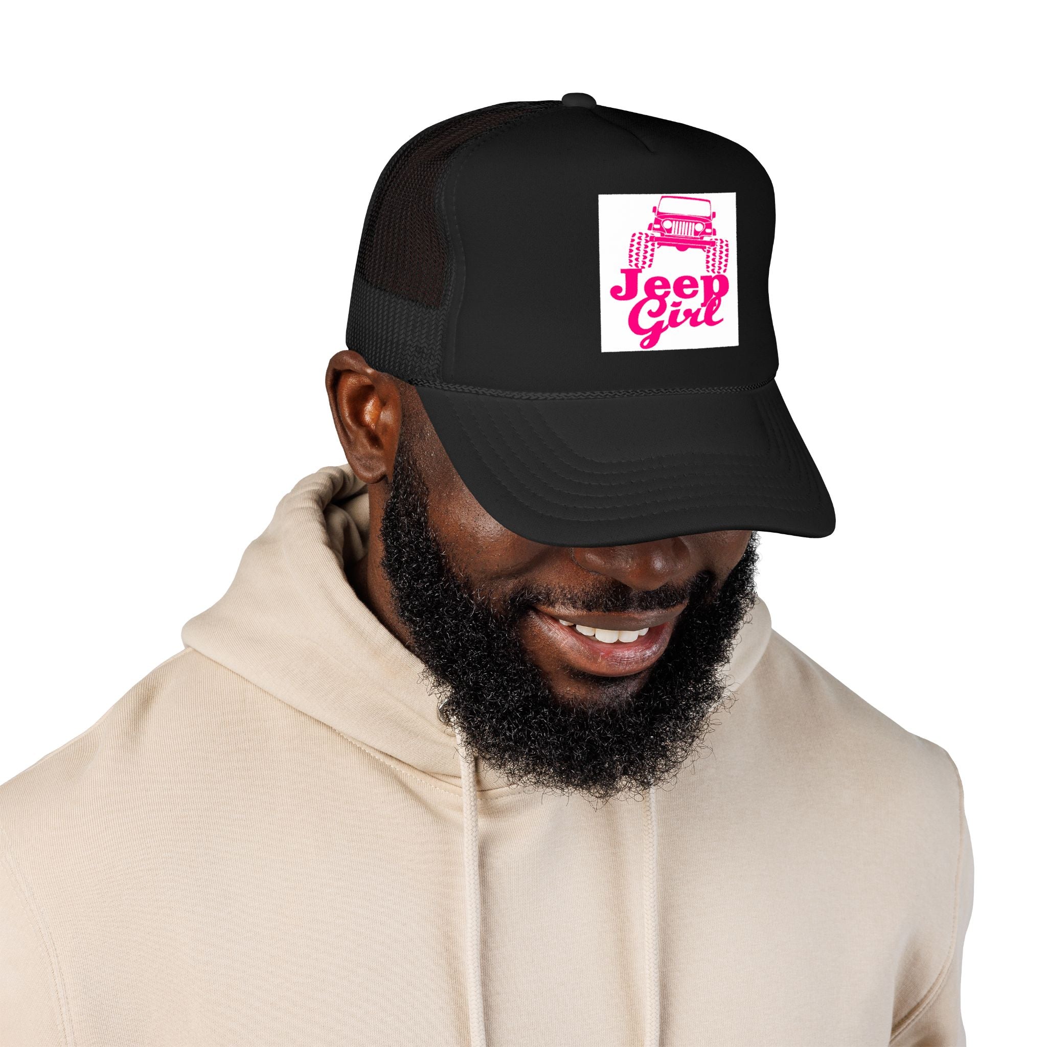 Jeep Girl Trucker Hat — Pink Off-Road Foam Cap