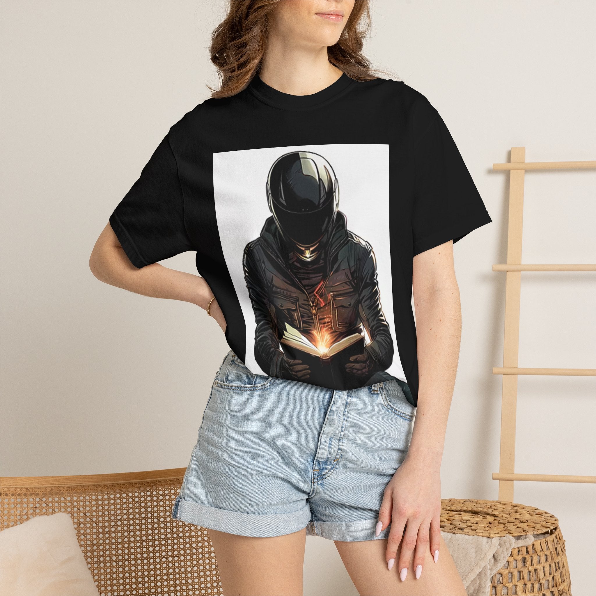 Astronaut Reading T-Shirt — Cosmic Book Lover Tee