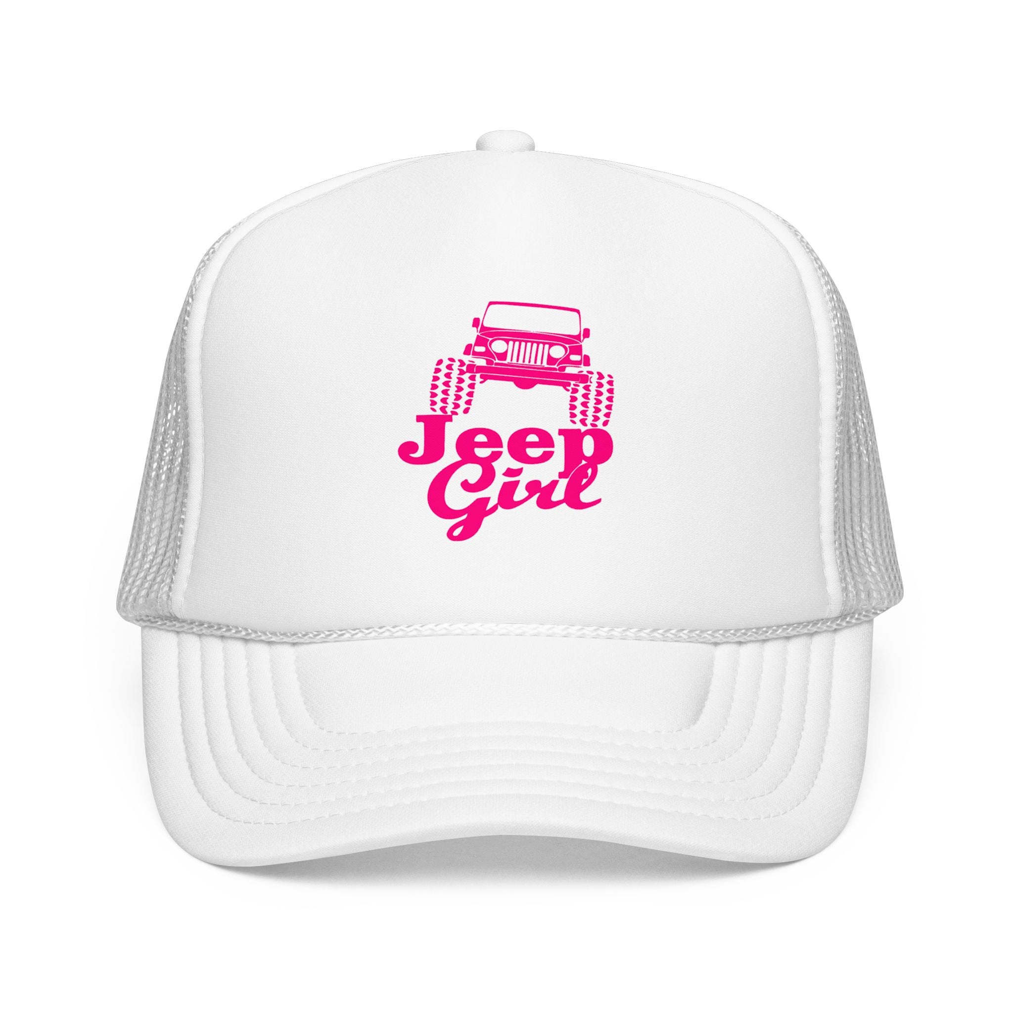 Jeep Girl Trucker Hat — Pink Off-Road Foam Cap