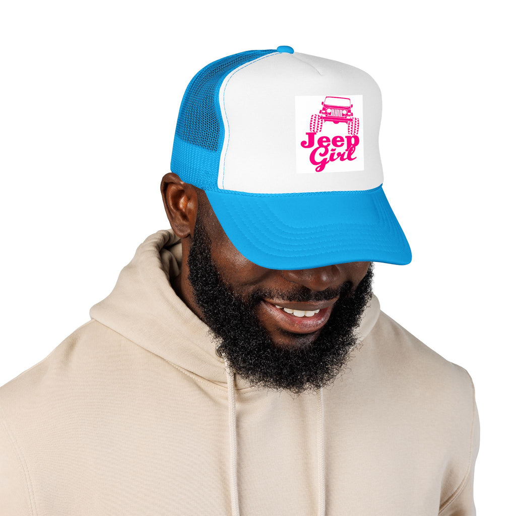 Jeep Girl Trucker Hat — Pink Off-Road Foam Cap