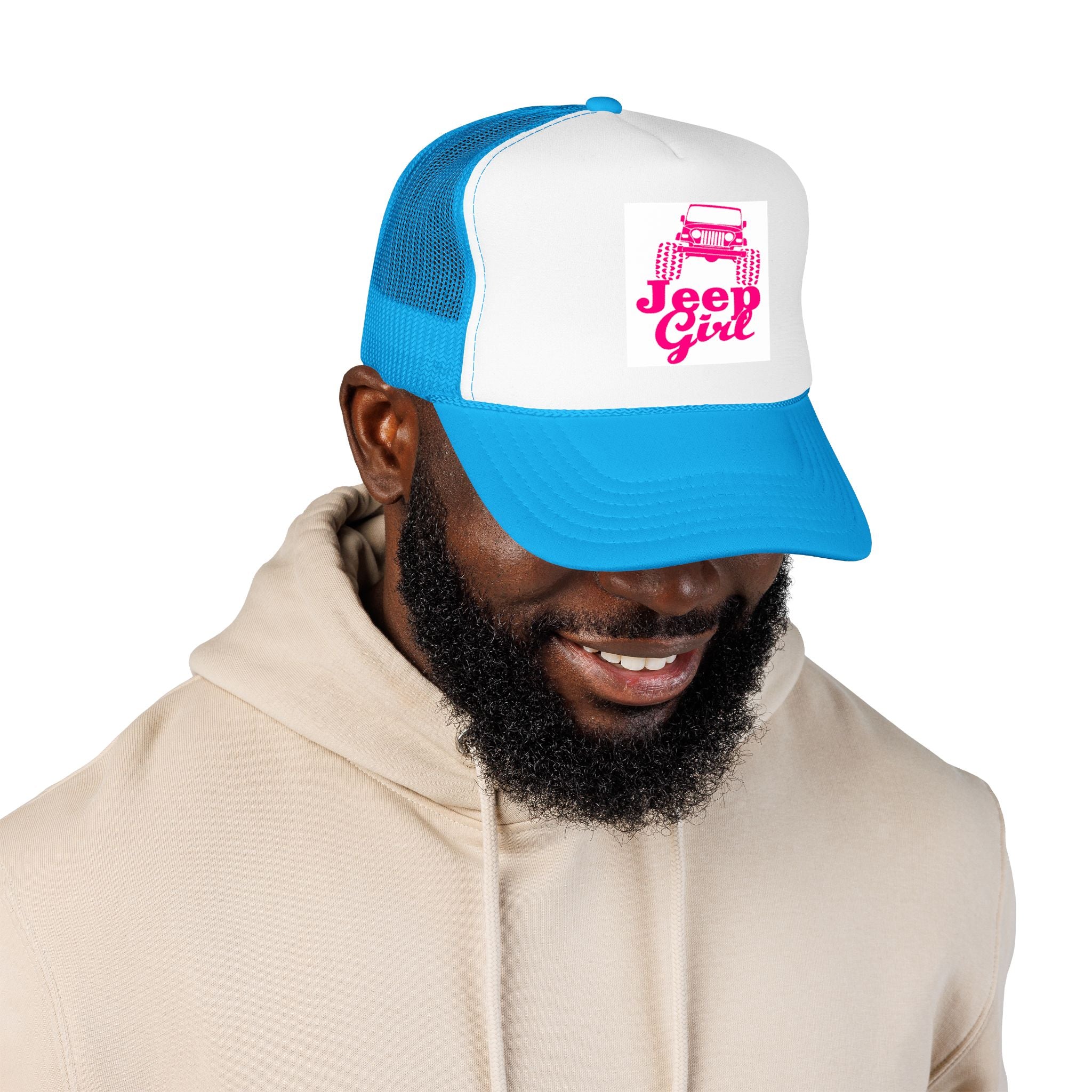 Jeep Girl Trucker Hat — Pink Off-Road Foam Cap