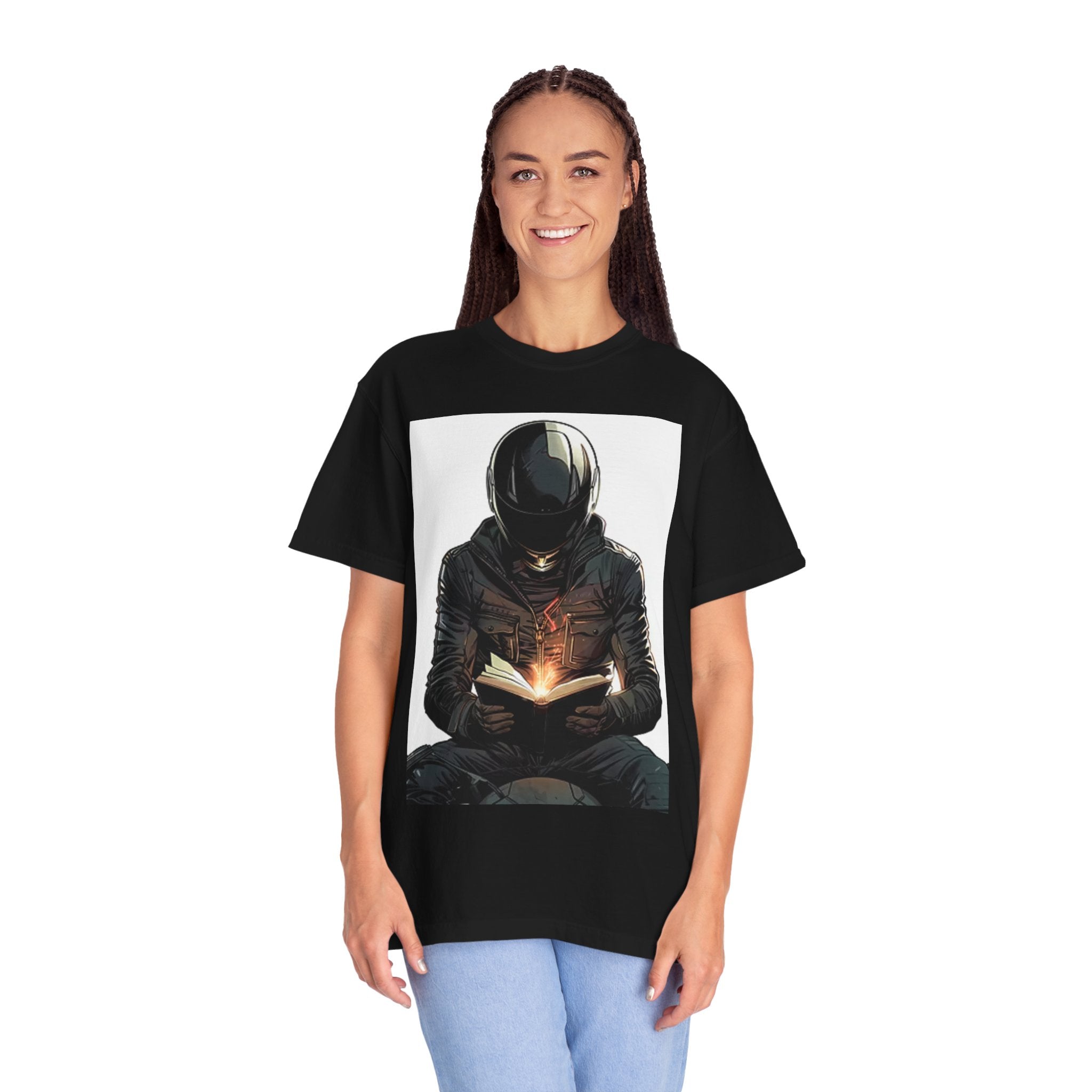 Astronaut Reading T-Shirt — Cosmic Book Lover Tee