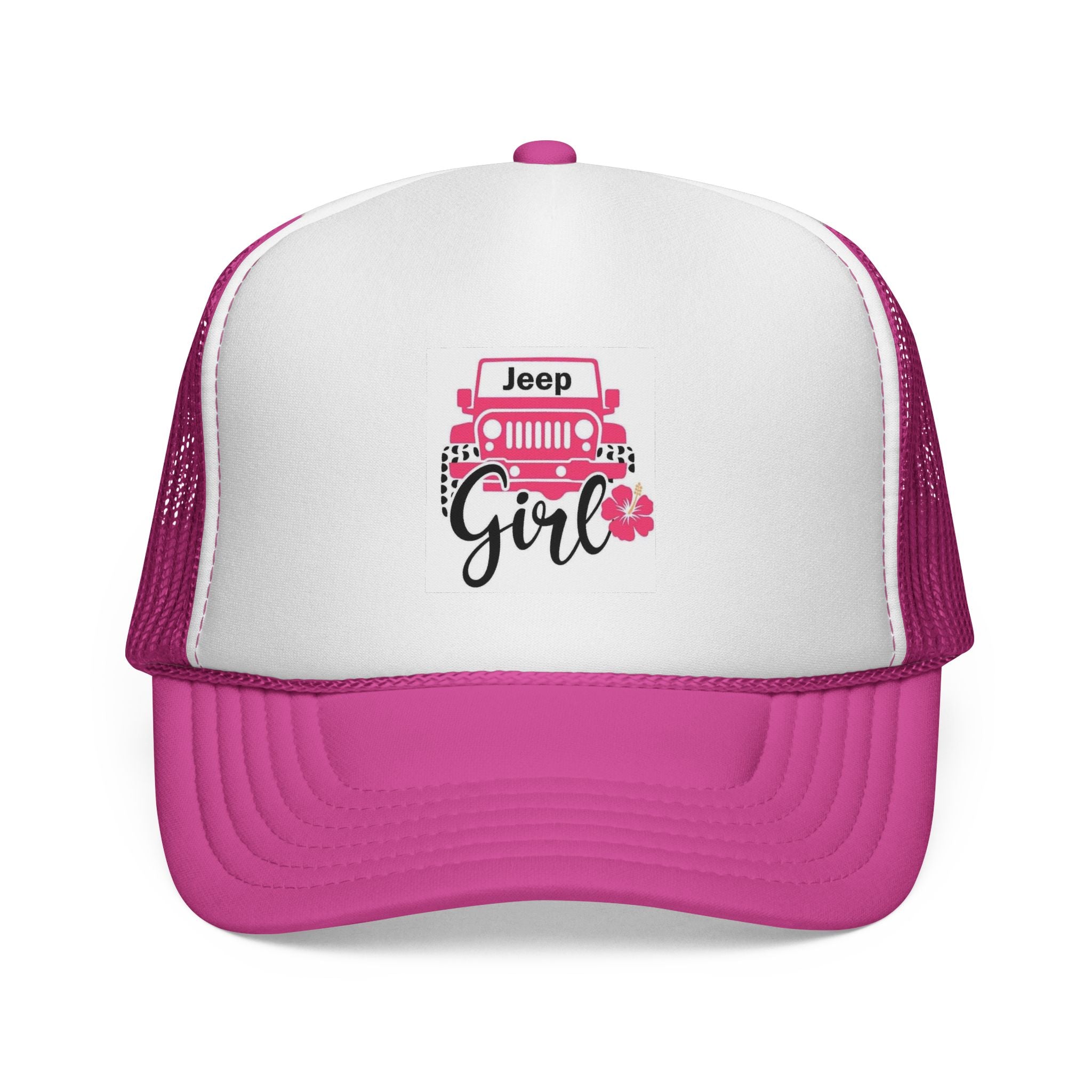 Jeep Girl Pink Floral Trucker Cap