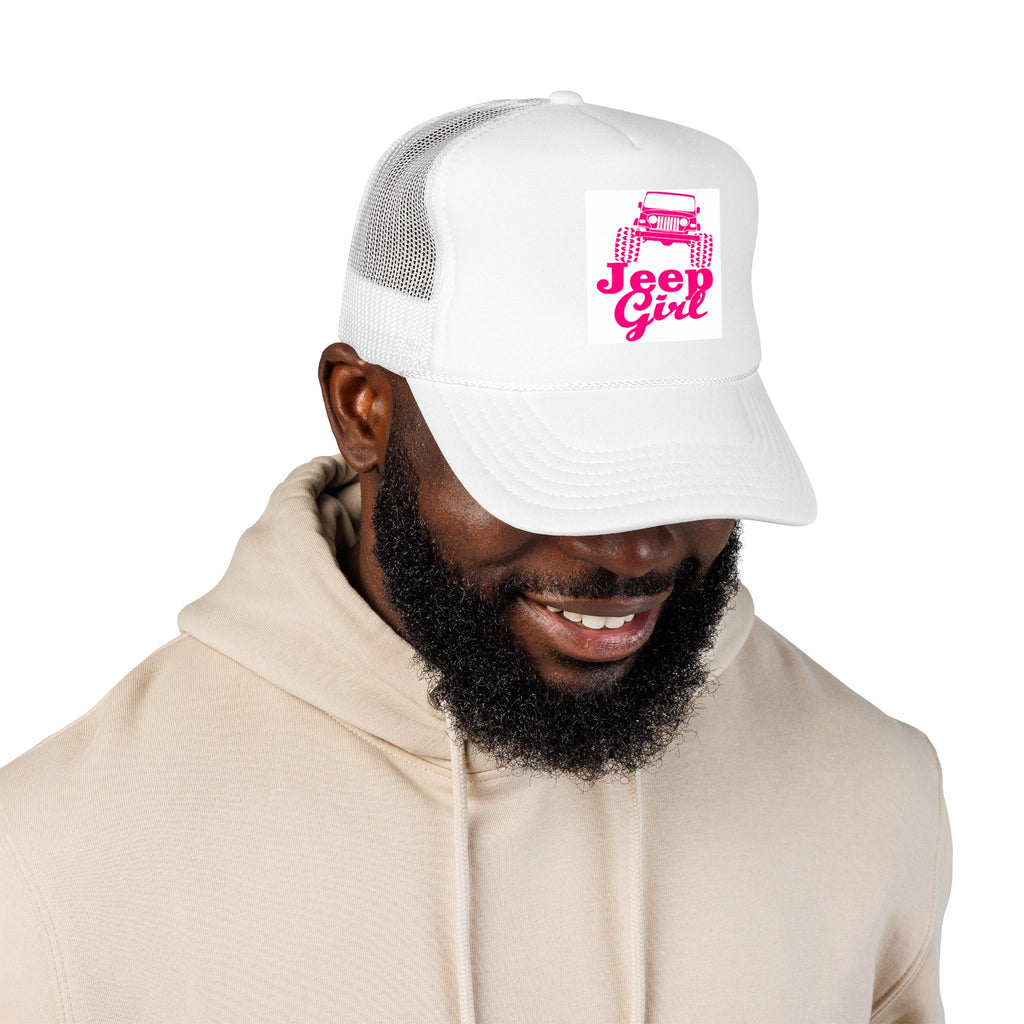 Jeep Girl Trucker Hat — Pink Off-Road Foam Cap