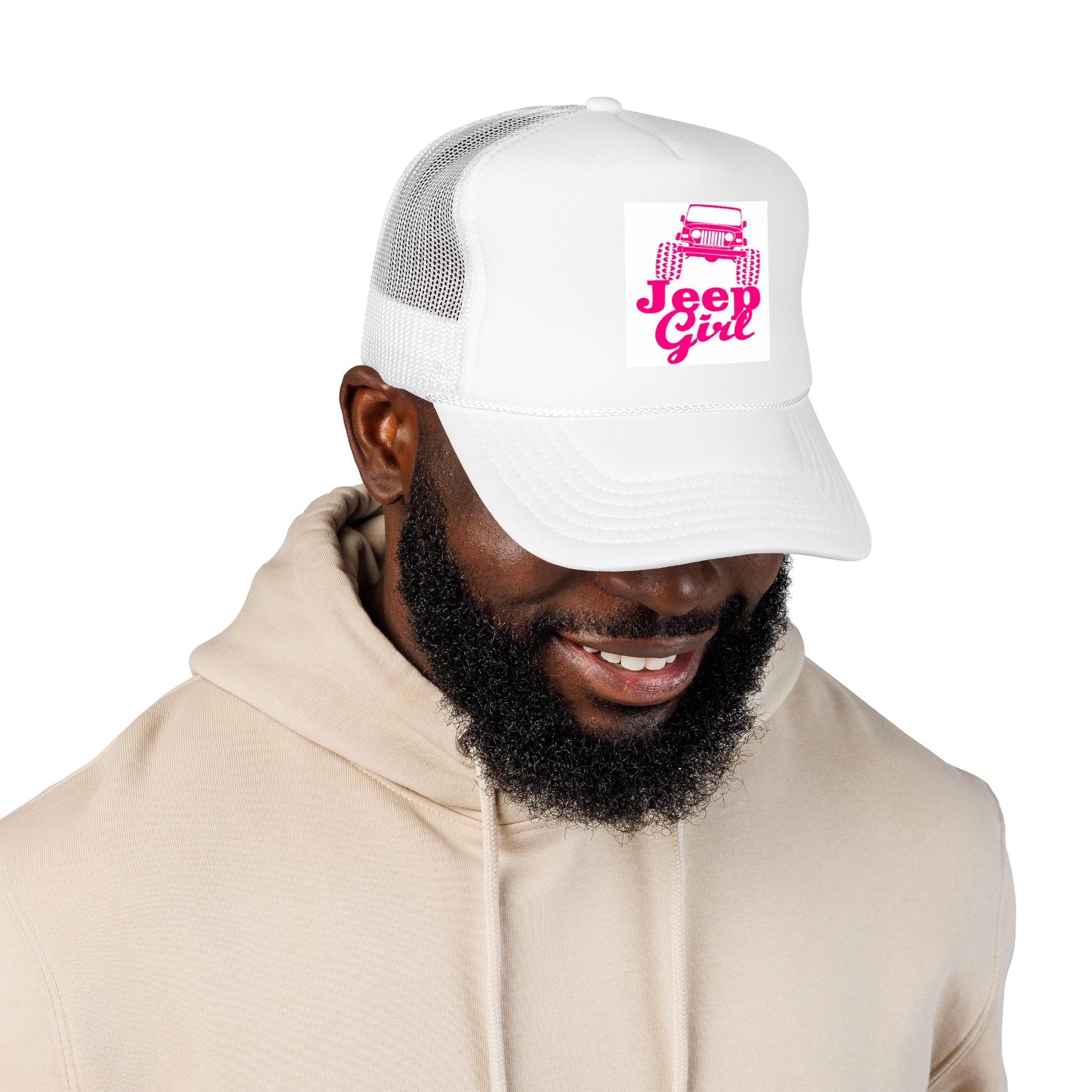Jeep Girl Trucker Hat — Pink Off-Road Foam Cap