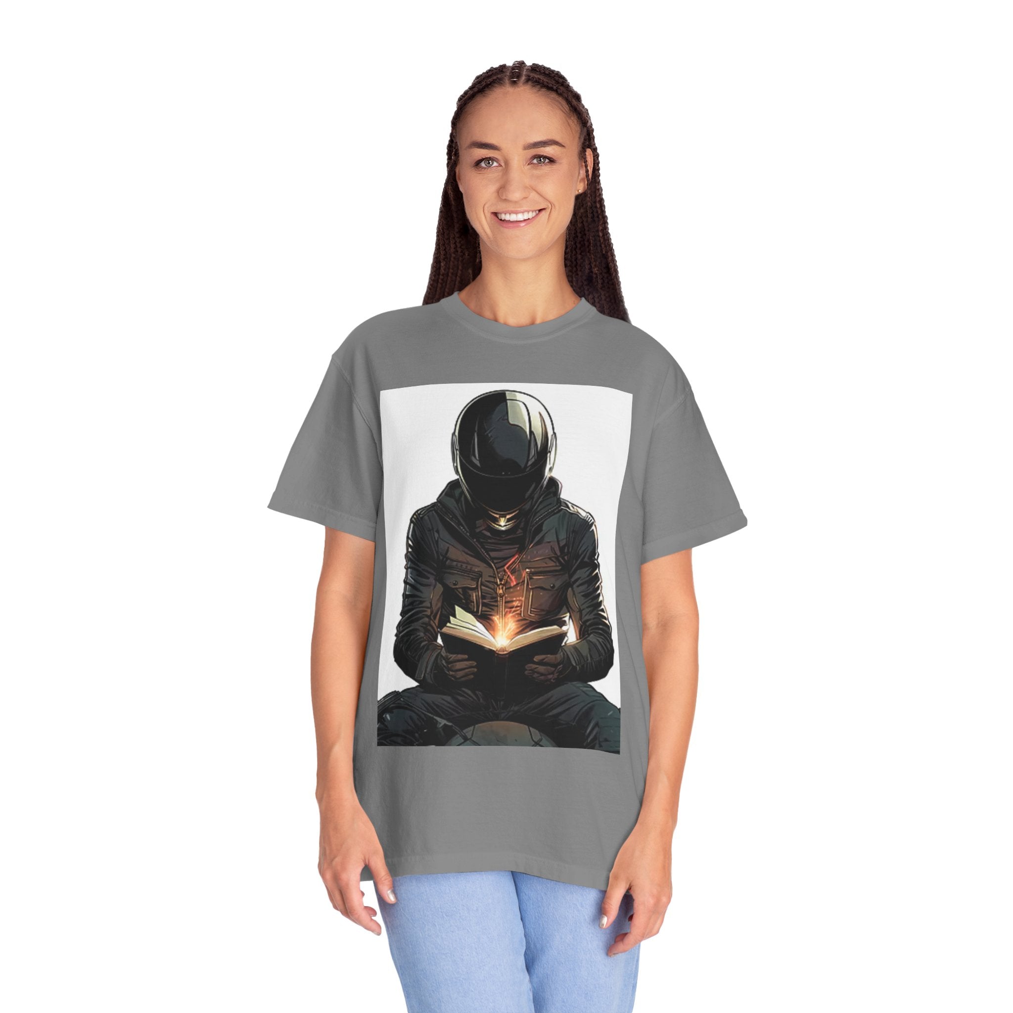 Astronaut Reading T-Shirt — Cosmic Book Lover Tee