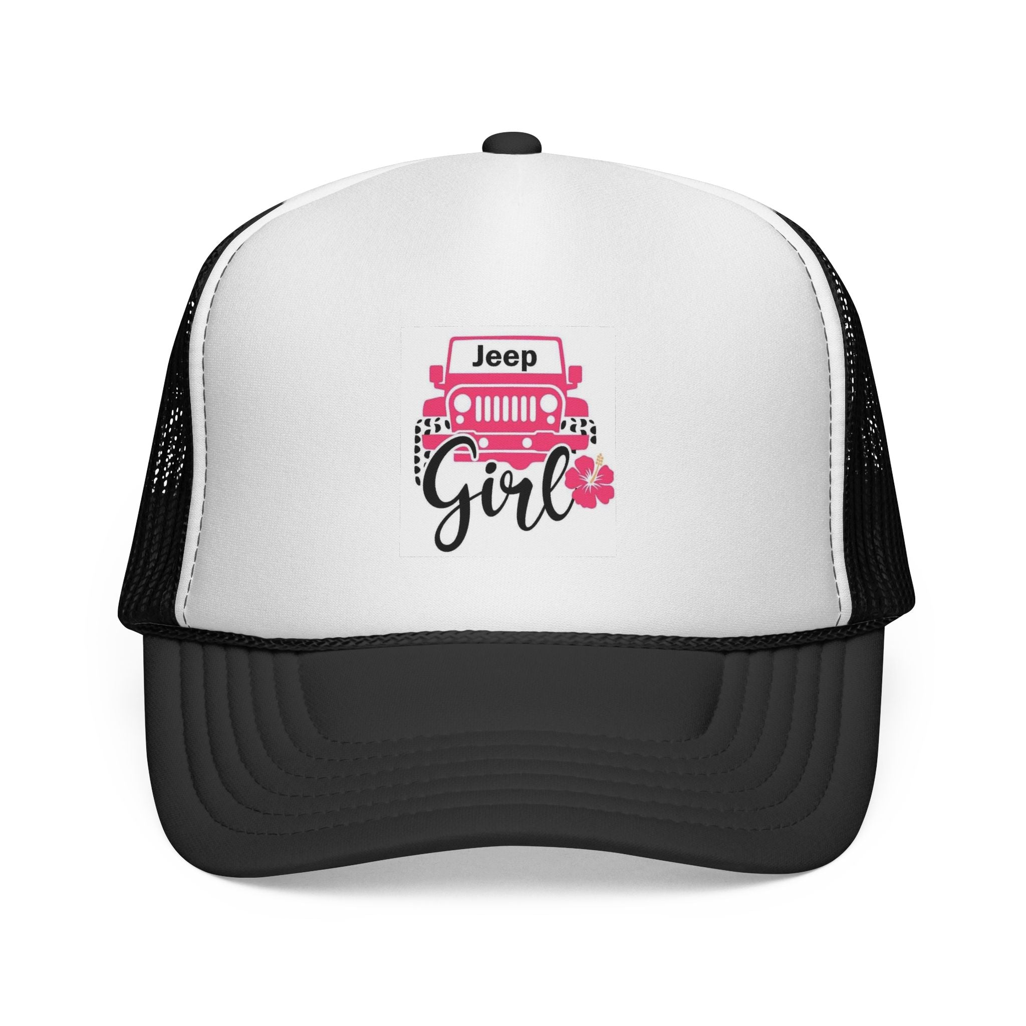 Jeep Girl Pink Floral Trucker Cap