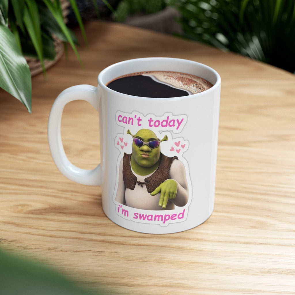 Ceramic Mug — Cute Cat Sticker Design "Can't Hear You, I'm Spoiled" (11oz & 15oz)