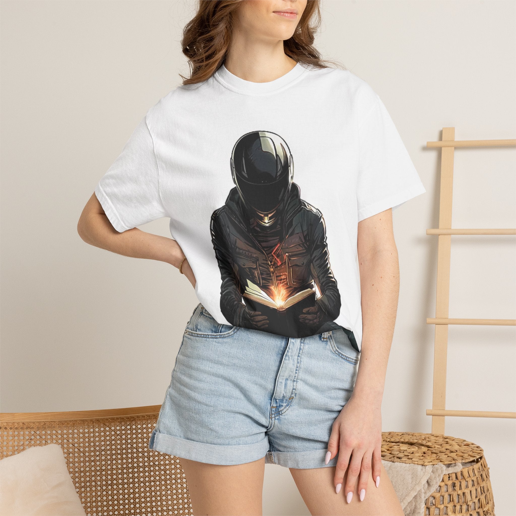 Astronaut Reading T-Shirt — Cosmic Book Lover Tee