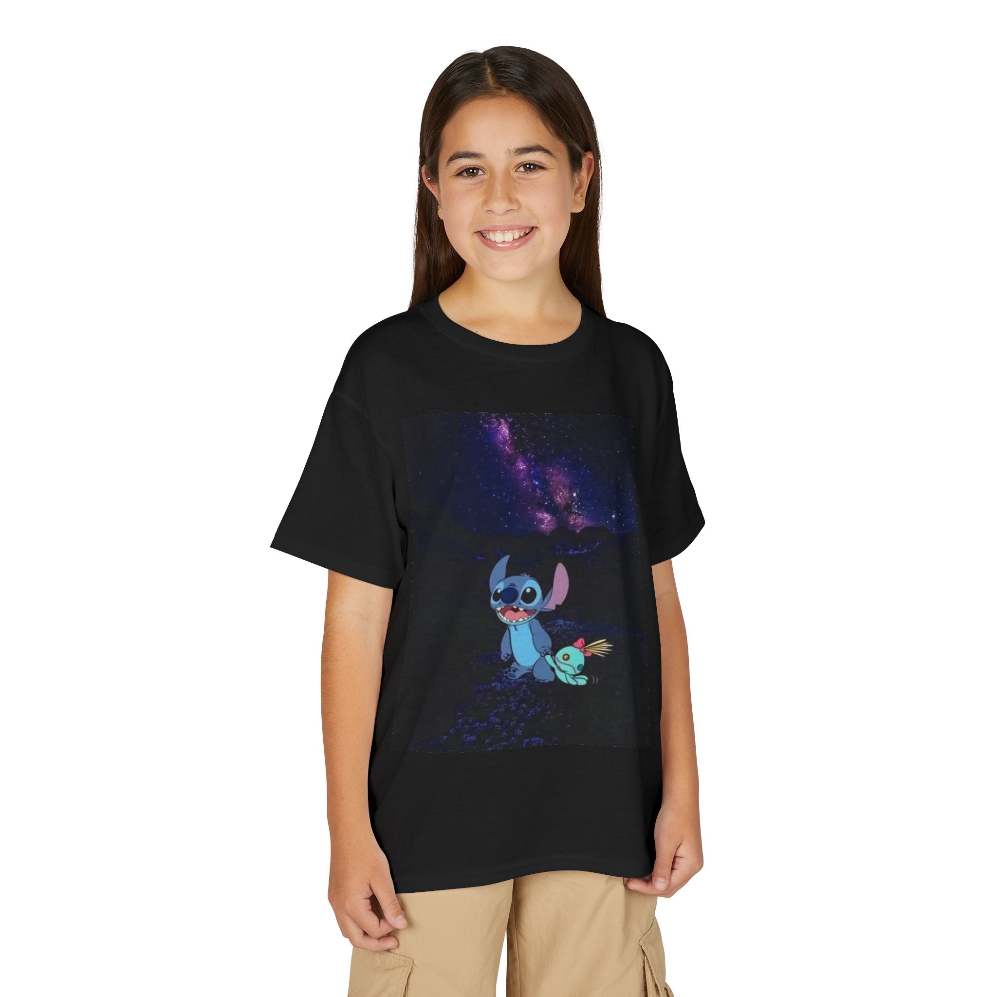 Galaxy Night Kids T-Shirt — Cute Alien Friends Graphic