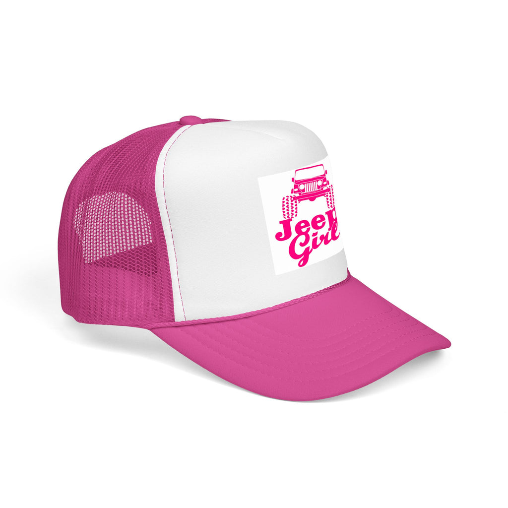 Jeep Girl Trucker Hat — Pink Off-Road Foam Cap
