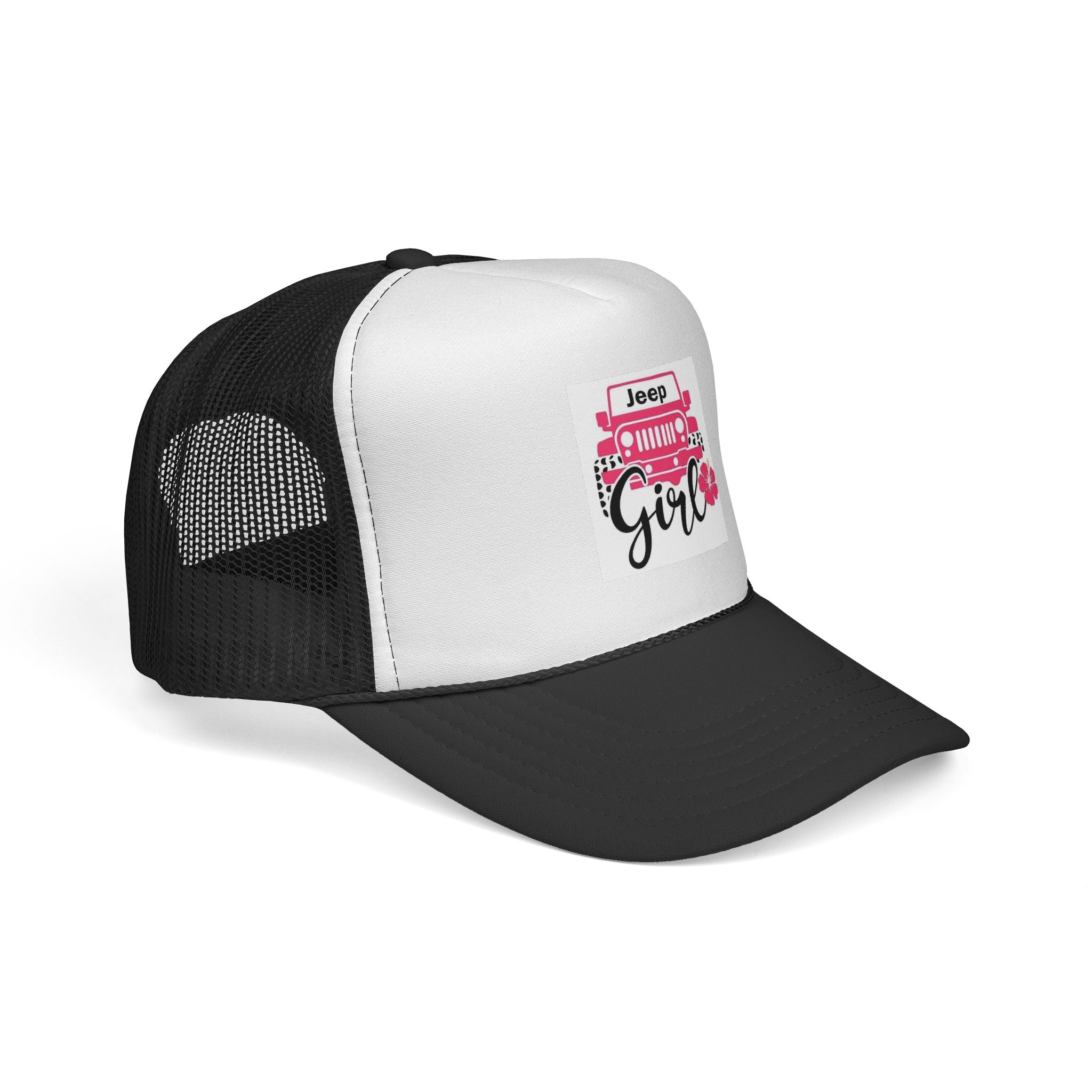 Jeep Girl Pink Floral Trucker Cap