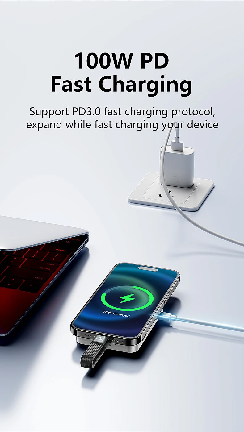 Blueendless 10Gbps Magnetic 2230 2242 2260 2280 M.2 NVME SSD Enclosure Type C USB C DockingStation Hub with 4K 60Hz HDTV PD 100W