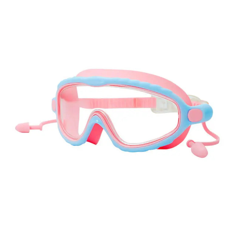 Kids Swimming Goggles for Boys & Girls (3-15 Years) - Big Frame HD View, Anti-Fog, No-Leak, Comfortable Silicone Swim Goggles