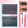 Lash Extension Kit, 640pcs/320pcs/280pcs Mix DIY Eyelash Extension Kit 304050D Combination Lash Clusters D Curl Individual Lashe