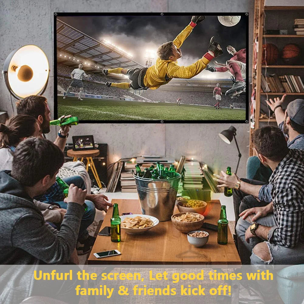 Portable Projector Screen 4K 72-150Inch Projectors Screen For Mobile Phone Outdoor Indoor Movies Screens